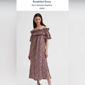 DoubleJ Breakfast Dress Zia in Summer Popeline, Size SM.